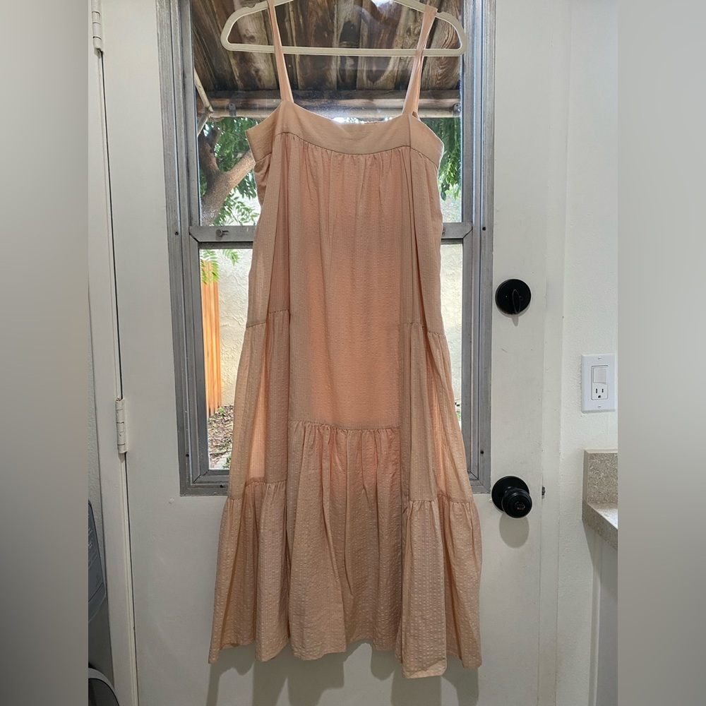 Jenni Kayne Seersucker Summer Dress Blush